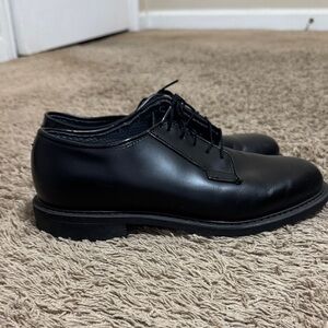 Bates Classic Black Men's Lace Up Uniform Vibram Sole Shoes size 7D Workwear